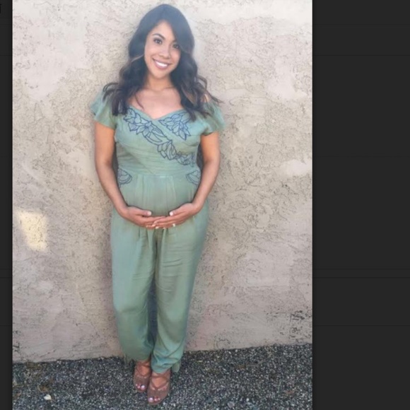 Free People Pants - Free People In The Moment Embroidered Floral Jumps